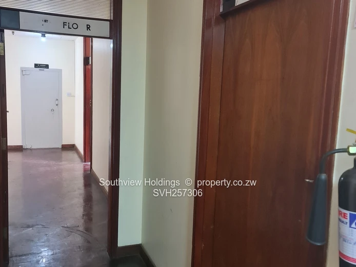 3 neat interconnecting offices plus strong room to let. 